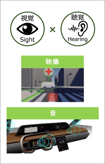 前方から救急車両通過